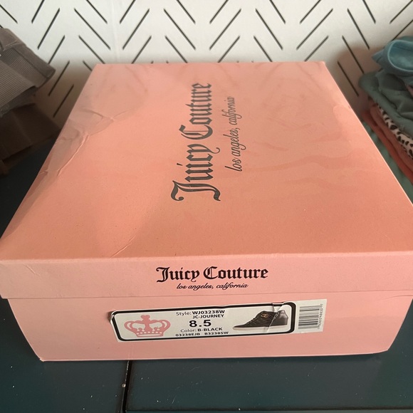 Juicy Couture Black Quilted Wedge Sneakers - Picture 3 of 11